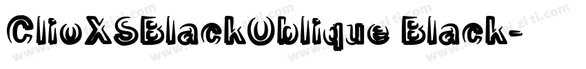 ClioXSBlackOblique Black字体转换